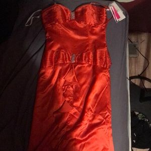 Long red formal dress